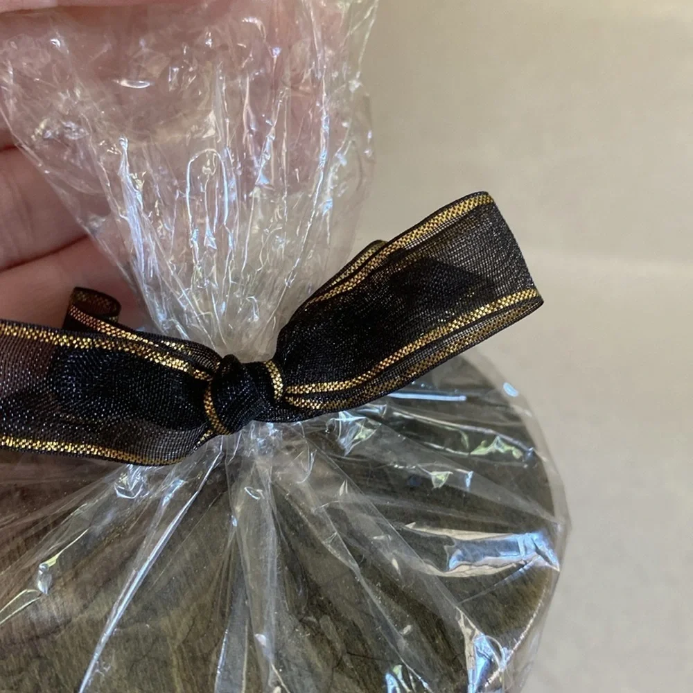 Pier 1 Unscented Candle with gold tone Base